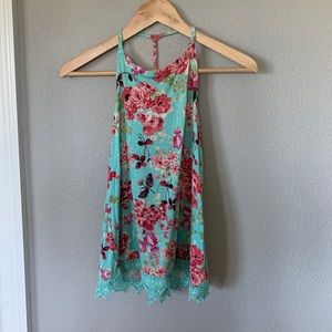 Mint Floral Tank